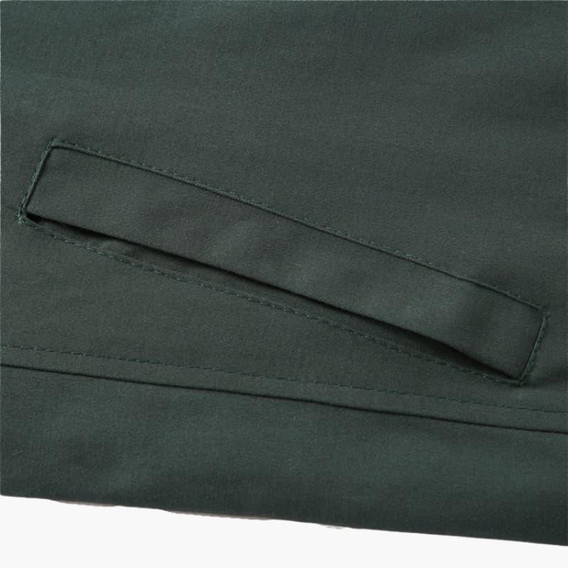 Męska Vintage Kurtka Bomberka z Zapięciem na Guziki i Prążkowanym Wykończeniem