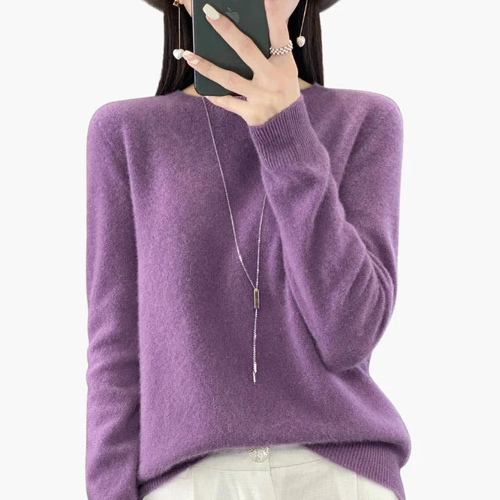 Damski sweter z dzianiny z długim rękawem