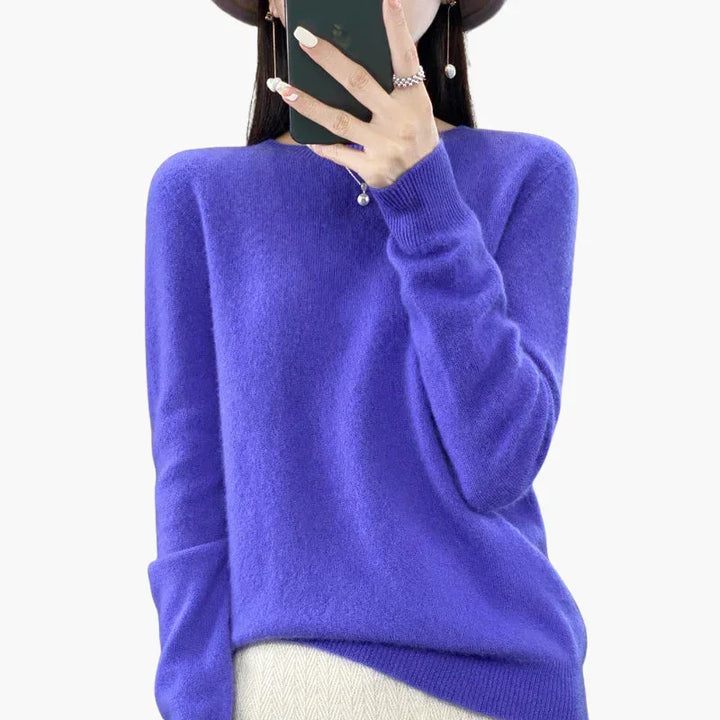 Damski sweter z dzianiny z długim rękawem