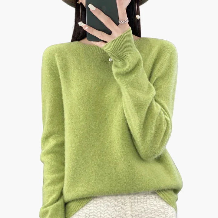 Damski sweter z dzianiny z długim rękawem