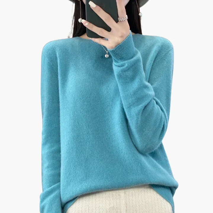 Damski sweter z dzianiny z długim rękawem
