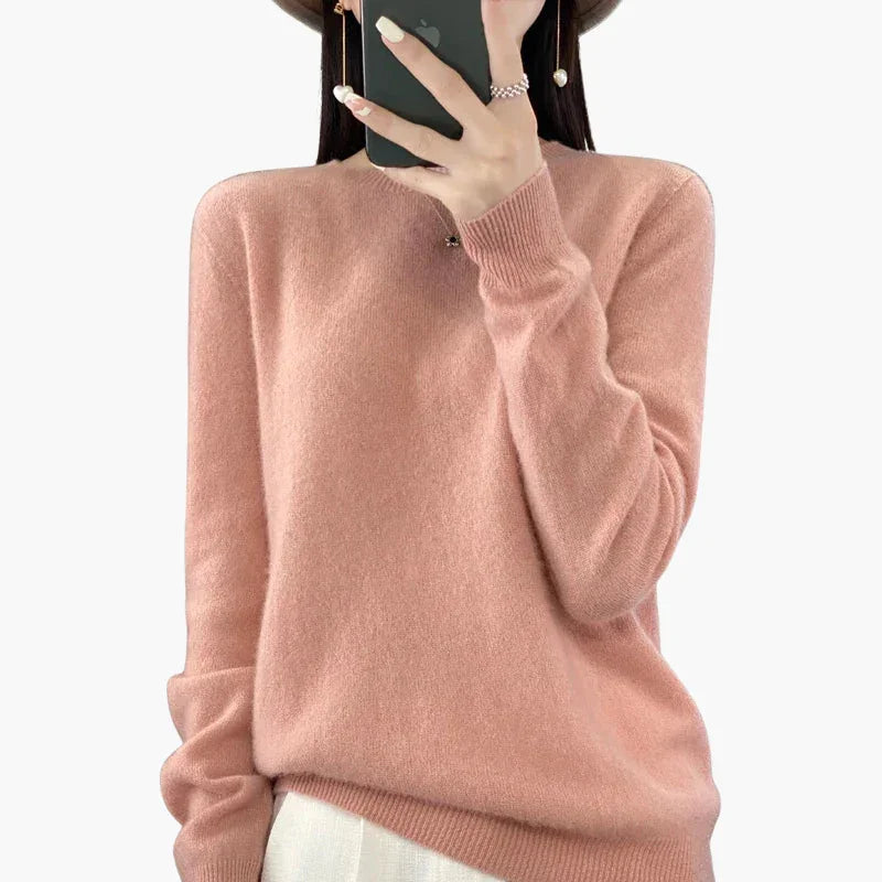 Damski sweter z dzianiny z długim rękawem