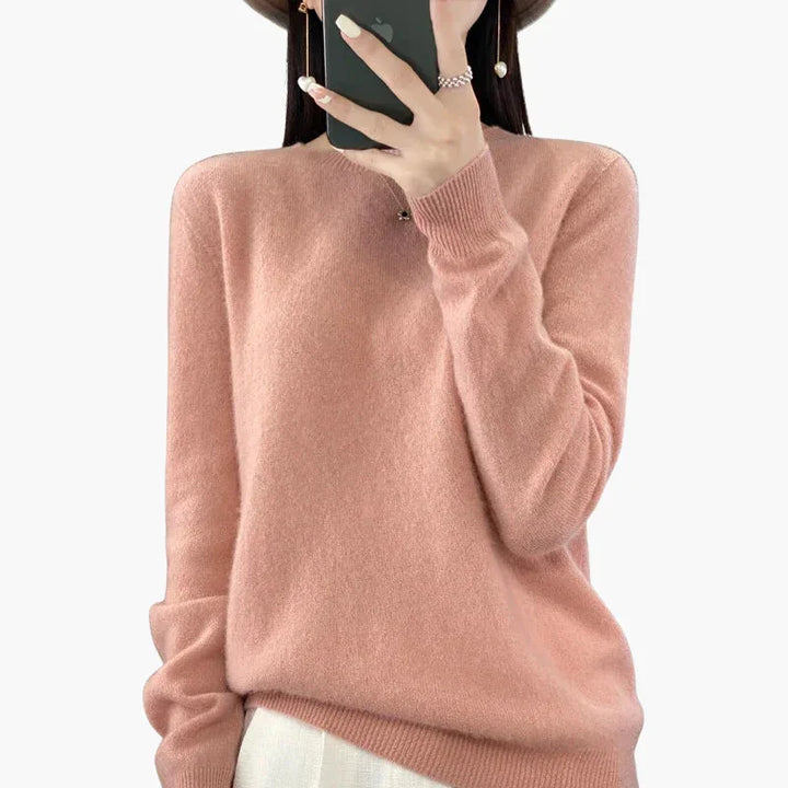 Damski sweter z dzianiny z długim rękawem