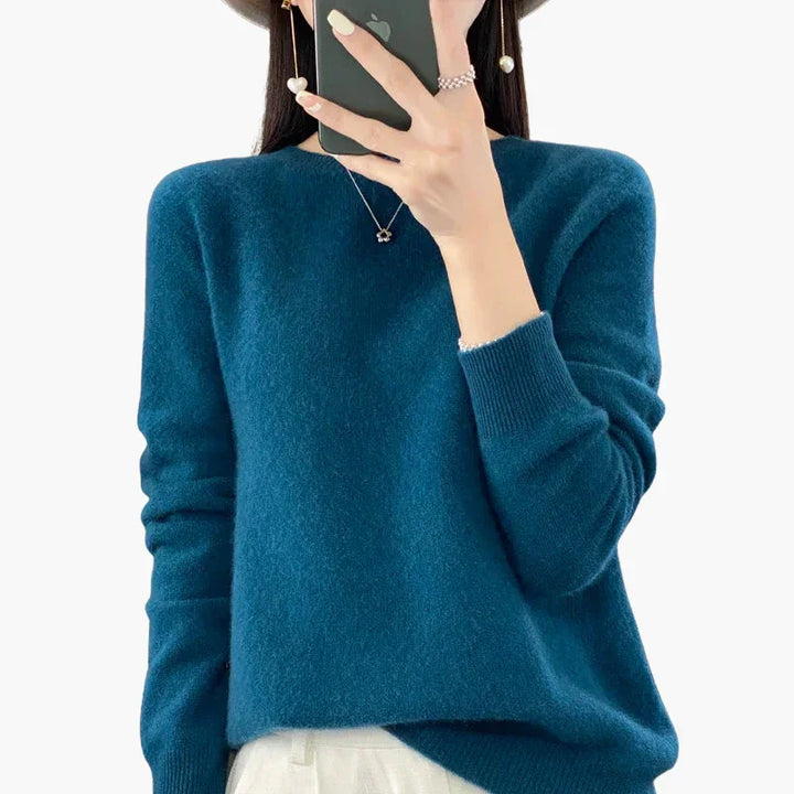 Damski sweter z dzianiny z długim rękawem