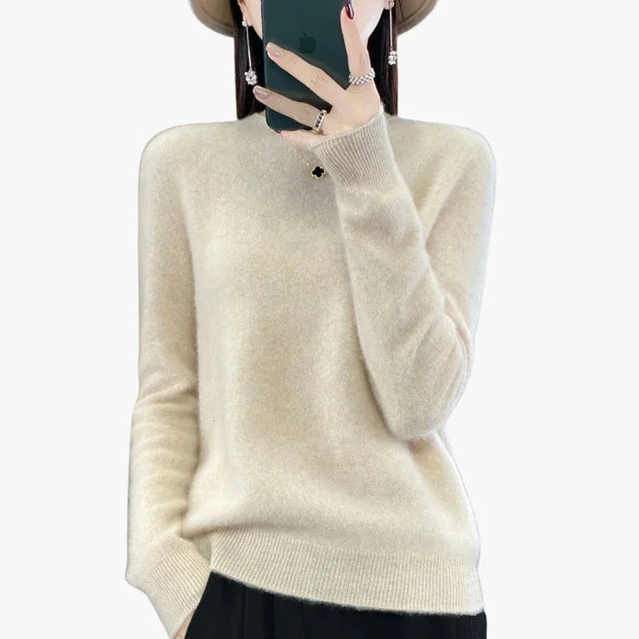 Damski sweter z dzianiny z długim rękawem