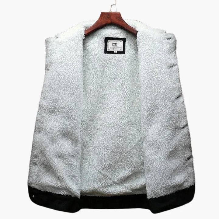 Kurtka jeansowa męska z podszewką sherpa