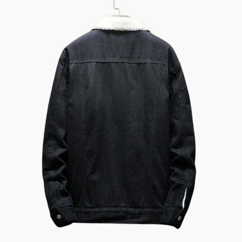 Kurtka jeansowa męska z podszewką sherpa