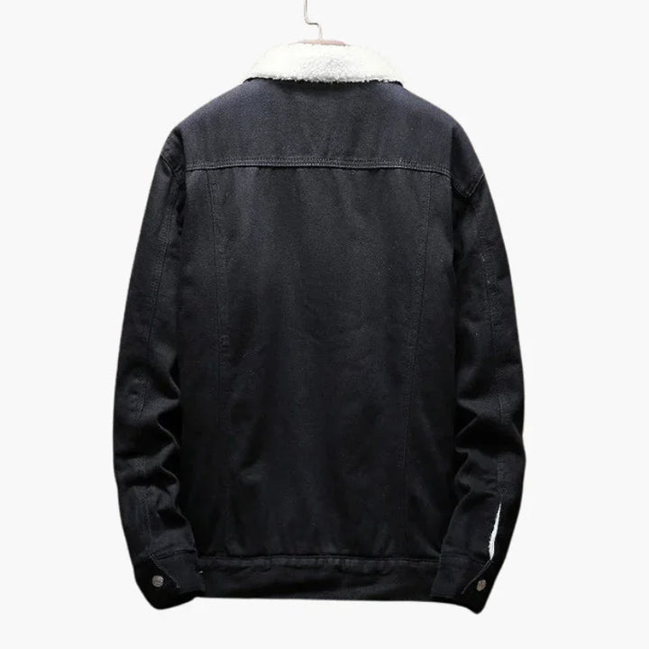 Kurtka jeansowa męska z podszewką sherpa