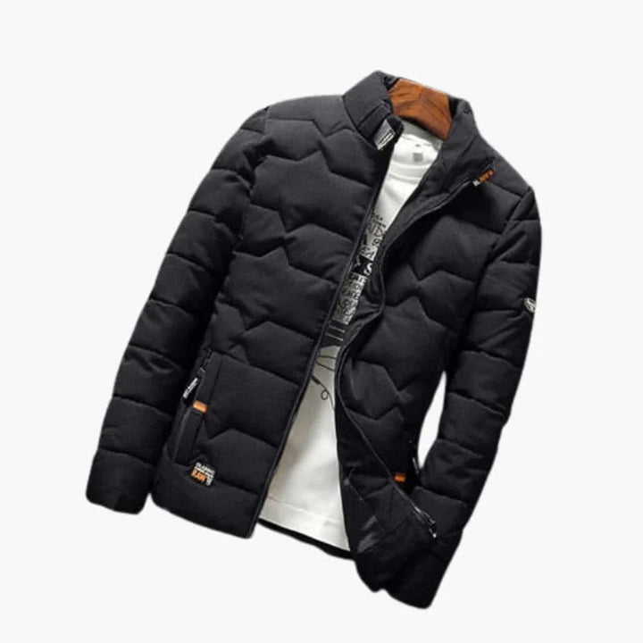 Kurtka pikowana męska z zamkiem błyskawicznym i kieszeniami bocznymi