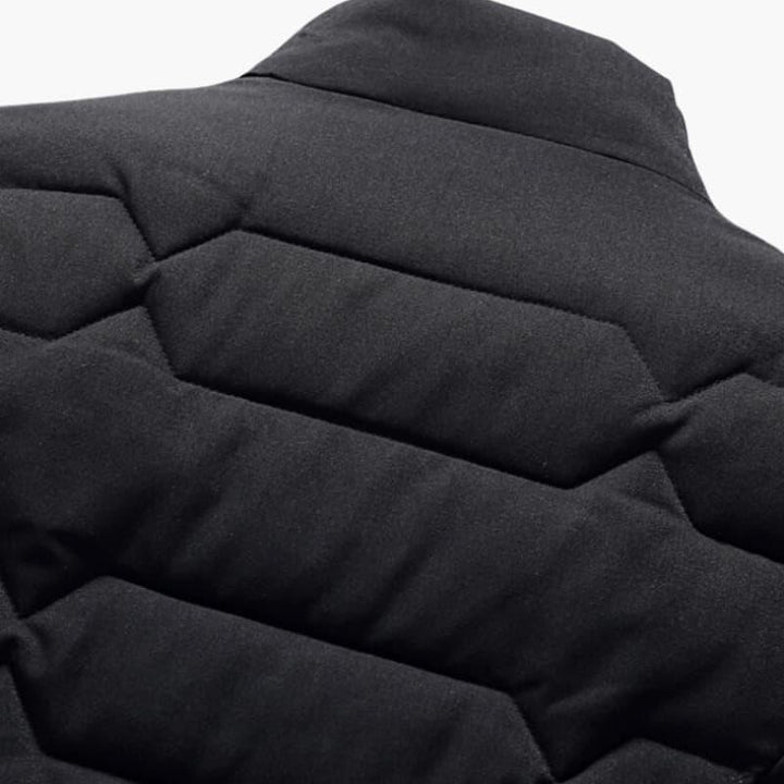 Kurtka pikowana męska z zamkiem błyskawicznym i kieszeniami bocznymi