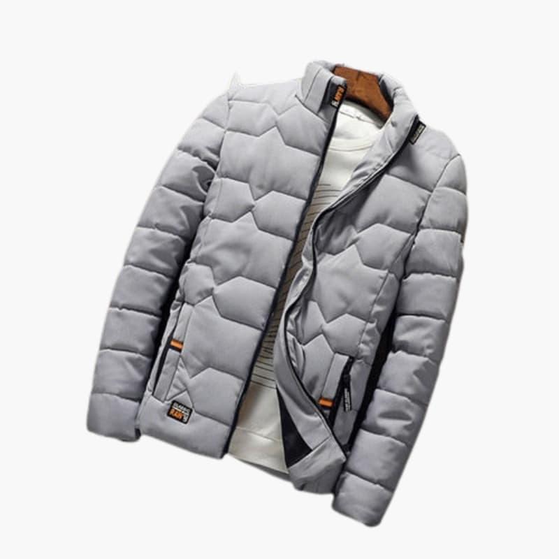 Kurtka pikowana męska z zamkiem błyskawicznym i kieszeniami bocznymi