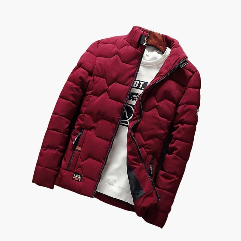 Kurtka pikowana męska z zamkiem błyskawicznym i kieszeniami bocznymi