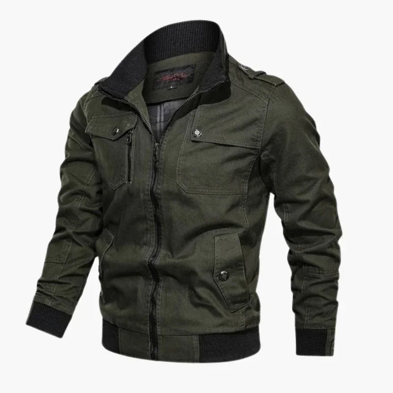 Męska przejściowa kurtka zapinana na zamek