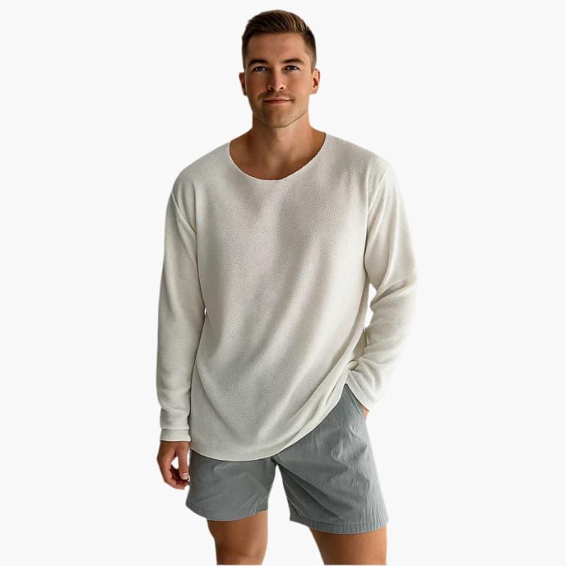 Meskisweterzakladanyprzezglowezokraglymdekoltemidlugimirekawami_1 - Savolka