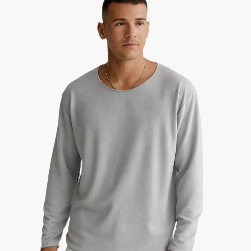 Meskisweterzakladanyprzezglowezokraglymdekoltemidlugimirekawami_3 - Savolka